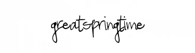 GreatSpringtime  नि: शुल्क फ़ॉन्ट्स डाउनलोड