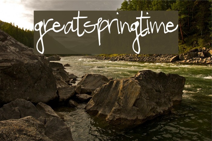 GreatSpringtime Font examples