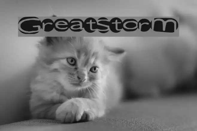 GreatStorm Font examples