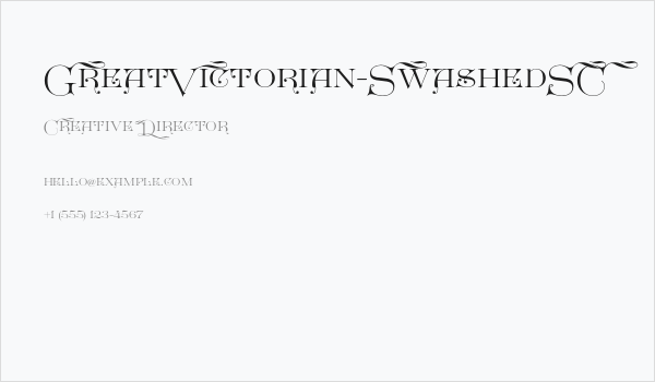 GreatVictorian-SwashedSC Business Card