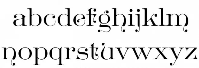 GreatVictorian-Swashed Font LOWERCASE