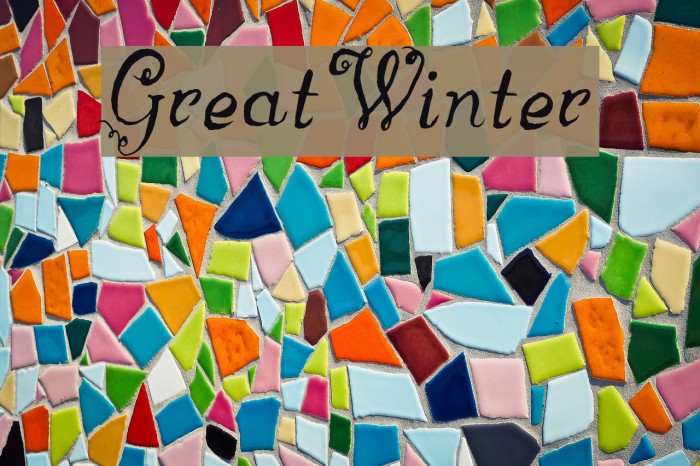 GreatWinter Font examples