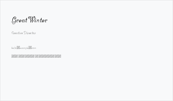 GreatWinter Business Card