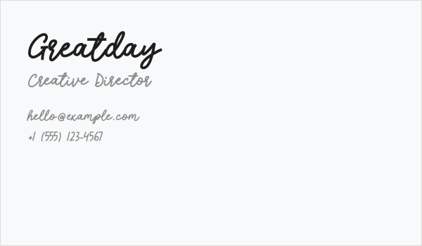 Greatday Business Card