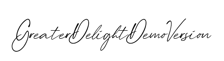 Greater Delight Demo Version  Frei Schriftart Herunterladen