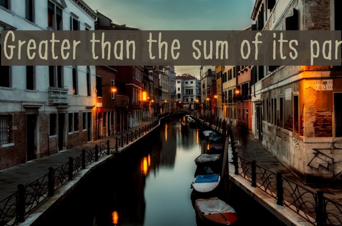 Greater than the sum of its par Font examples