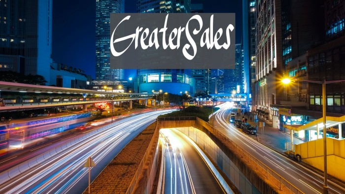 GreaterSales Font examples
