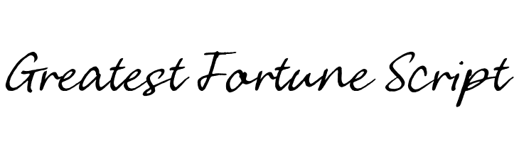 Greatest Fortune Script  フリーフォントのダウンロード