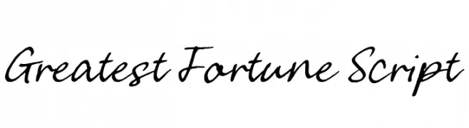 Greatest Fortune Script  les polices de caractères gratuit tlcharger