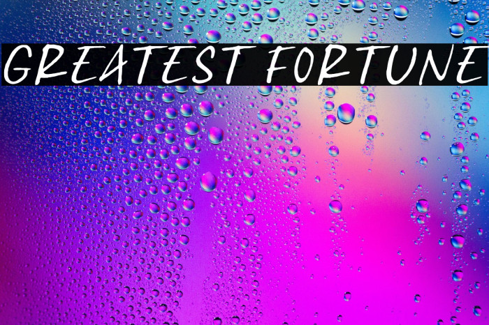 Greatest Fortune Example 2