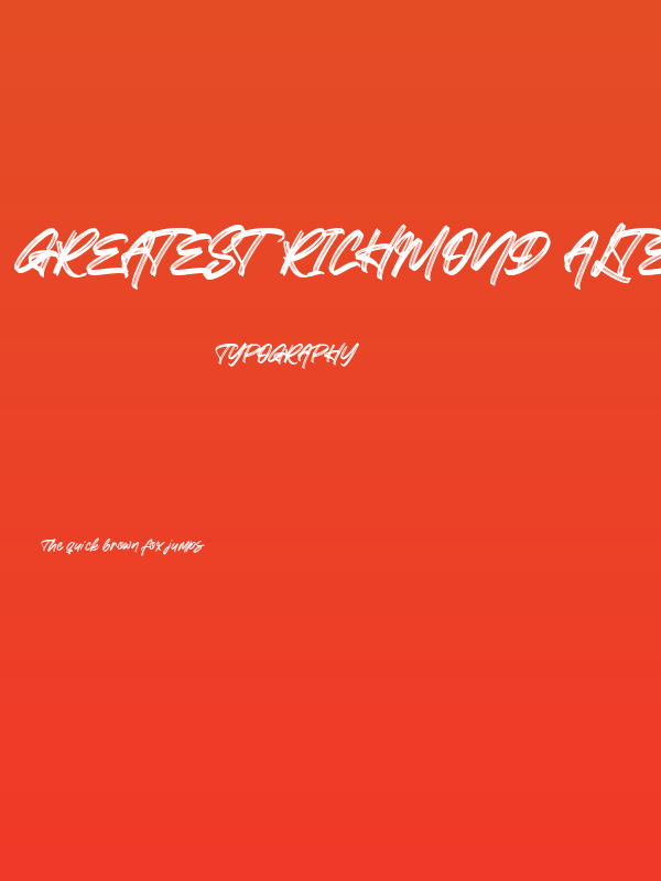 Greatest Richmond Alternate One Poster