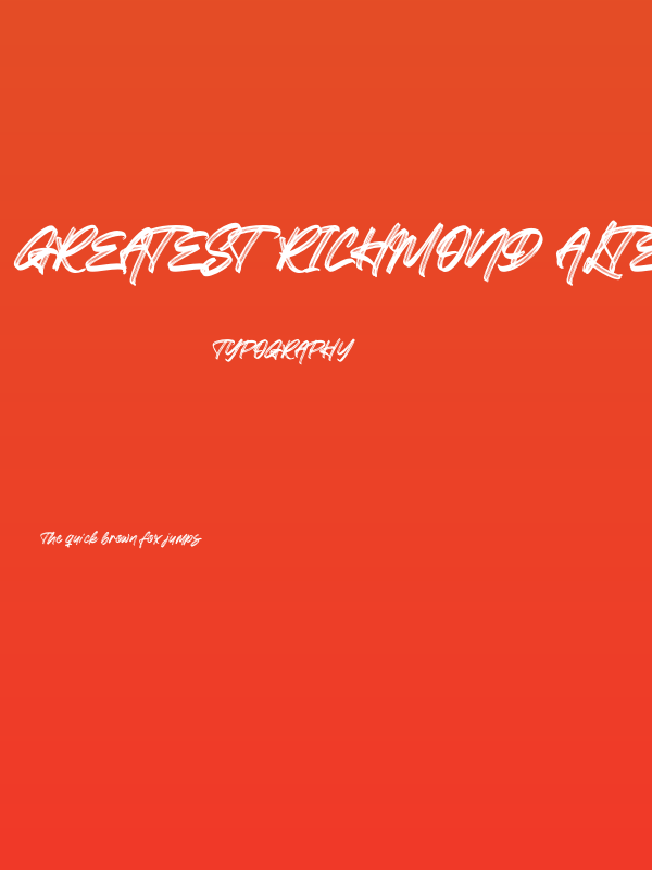 Greatest Richmond Alternate One Poster