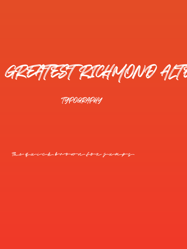 Greatest Richmond Alternate Thr Poster