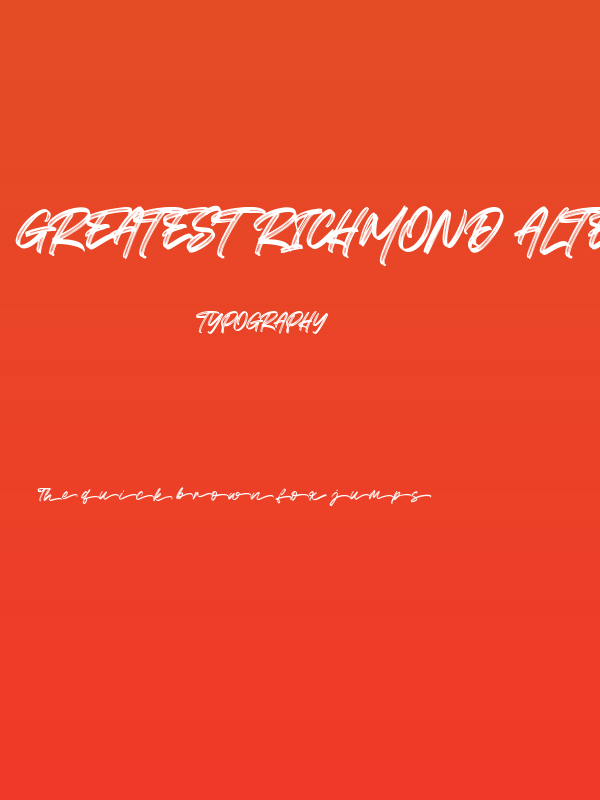 Greatest Richmond Alternate Thr Poster