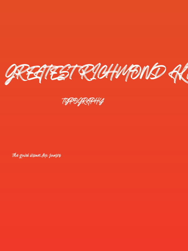 Greatest Richmond Alternate Two Poster