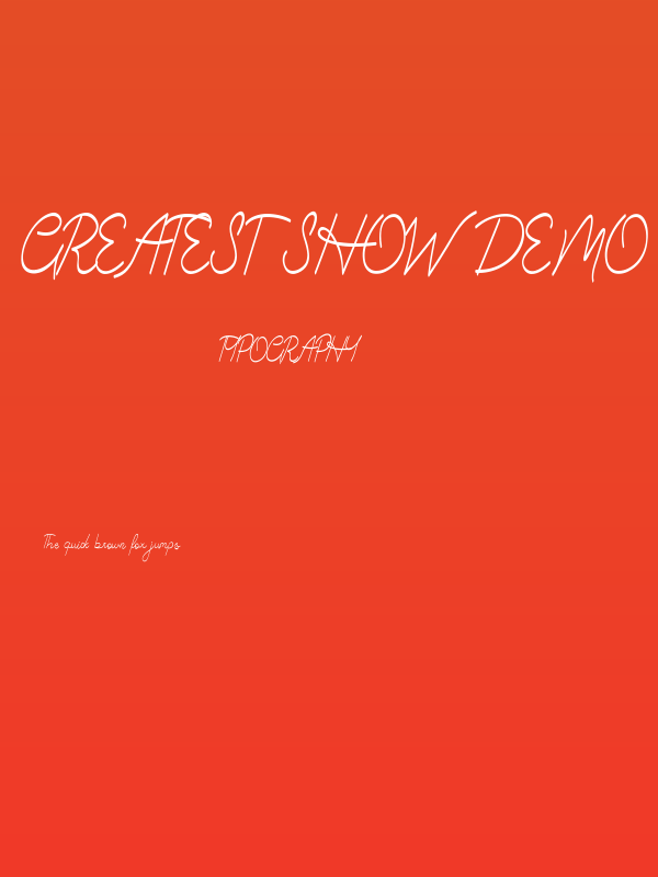 Greatest Show Demo Poster