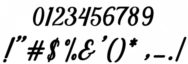 GreatestScript Font OTHER CHARS