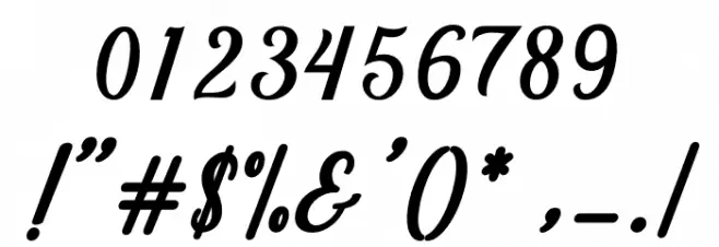 GreatestScript Font OTHER CHARS