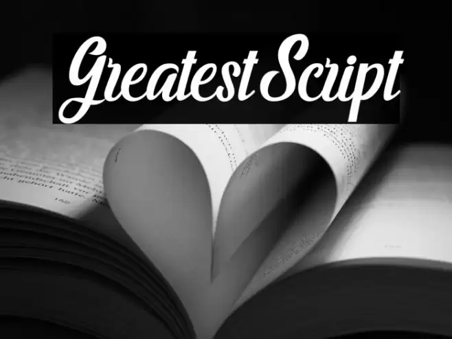 GreatestScript Font examples