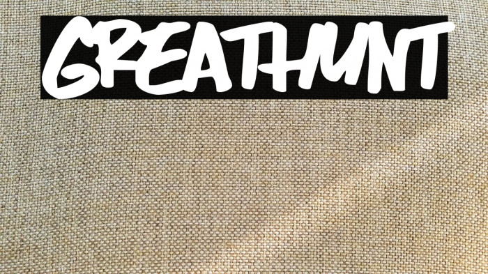 Greathunt Font examples