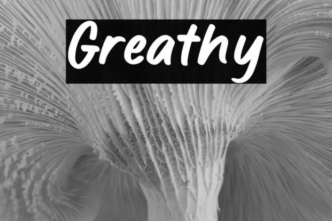 Greathy خط examples