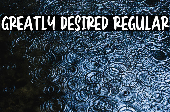 Greatly Desired Regular Example 3