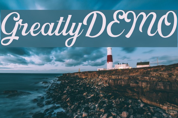 GreatlyDEMO Font examples