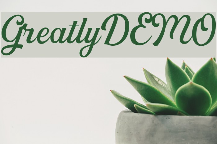 GreatlyDEMO Font examples