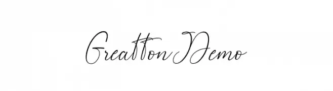 GreattonDemo  Frei Schriftart Herunterladen