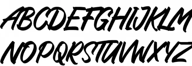 Greattong Brush フォント 大文字