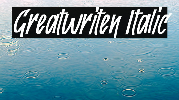 Greatwriten Italic Example 2