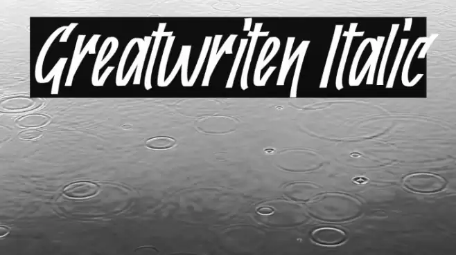 Greatwriten Italic Font examples
