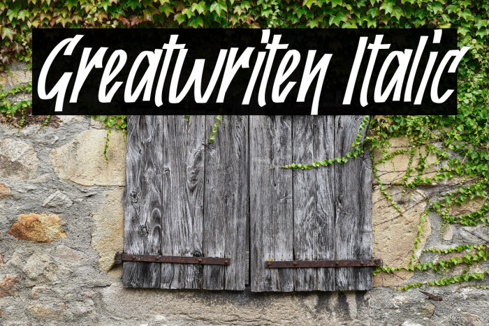 Greatwriten Italic Example 3