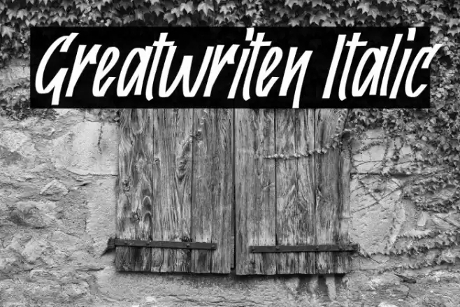 Greatwriten Italic Font examples