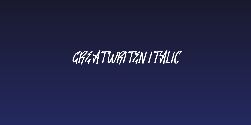 Greatwriten Italic Social Header