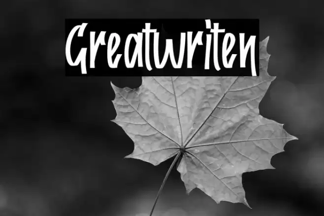 Greatwriten Font examples