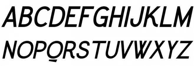 Greback Grotesque PERSONAL Bold italic Caratteri MAIUSCOLE
