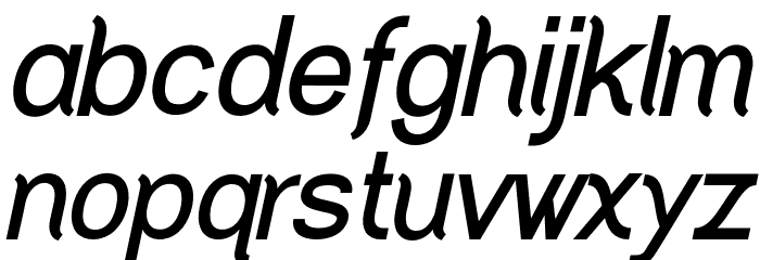 Greback Grotesque PERSONAL Bold italic Font LOWERCASE