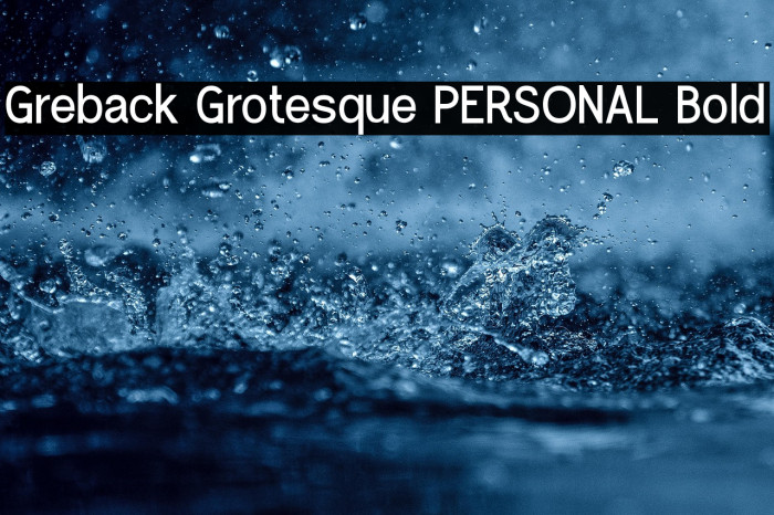 Greback Grotesque PERSONAL Bold Example 2