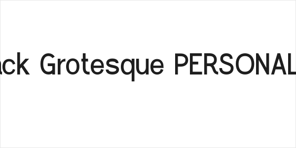 Greback Grotesque PERSONAL Bold Logo