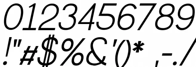 Greback Grotesque PERSONAL Italic Font OTHER CHARS