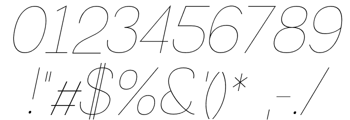 Greback Grotesque PERSONAL Light Italic Font OTHER CHARS