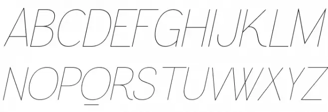 Greback Grotesque PERSONAL Light Italic फ़ॉन्ट अपरकेस