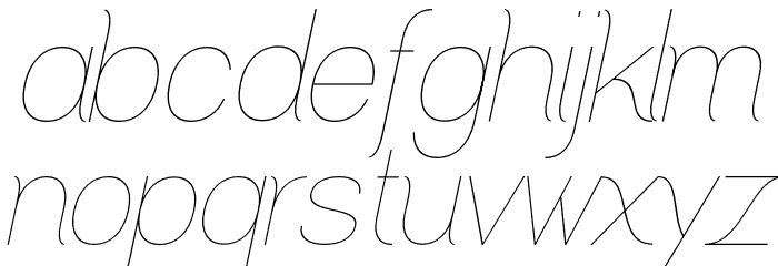 Greback Grotesque PERSONAL Light Italic Font LOWERCASE