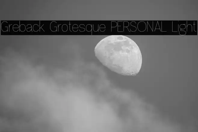 Greback Grotesque PERSONAL Light Font examples