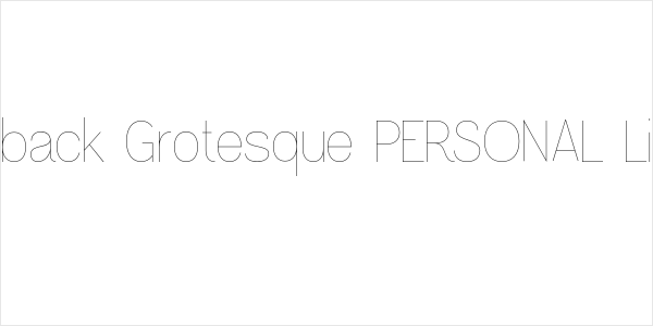 Greback Grotesque PERSONAL Light Logo