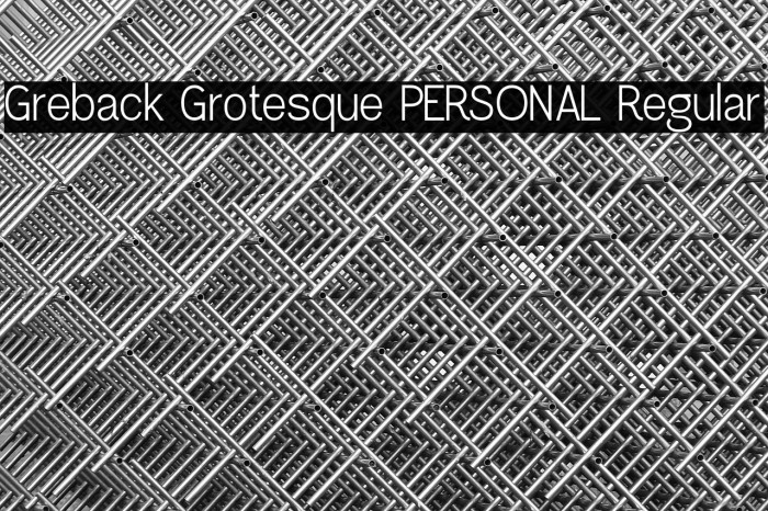 Greback Grotesque PERSONAL Regular Example 3