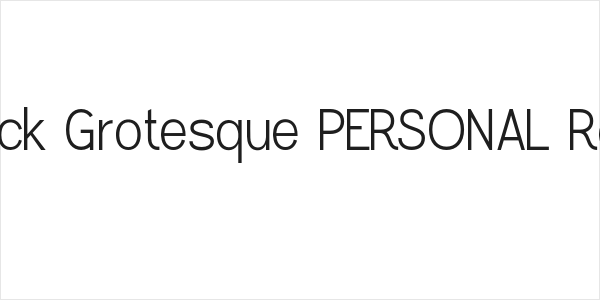 Greback Grotesque PERSONAL Regular Logo