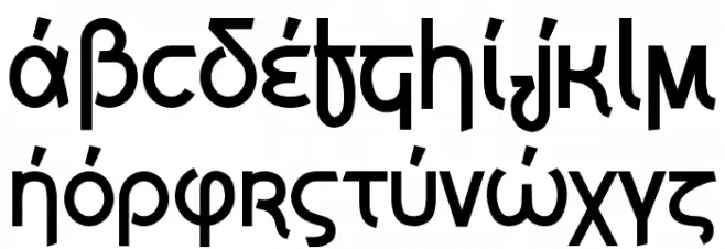 Grecian Formula Caratteri MAIUSCOLE