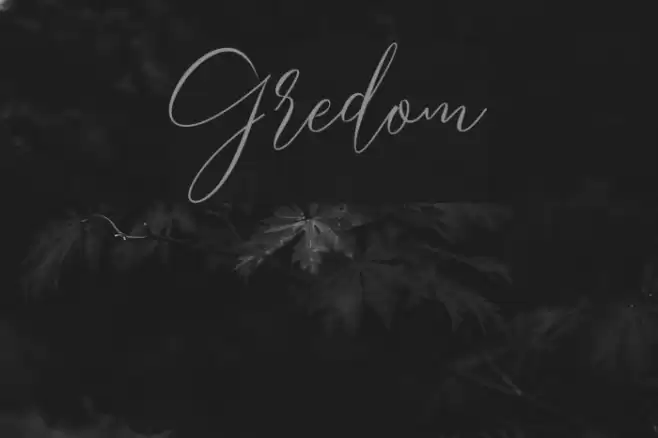 Gredom Font examples